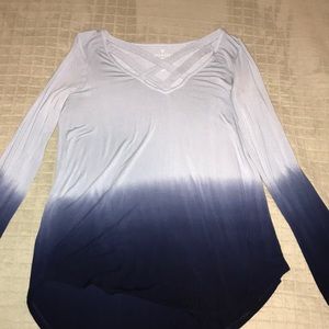 Blue ombré long sleeve